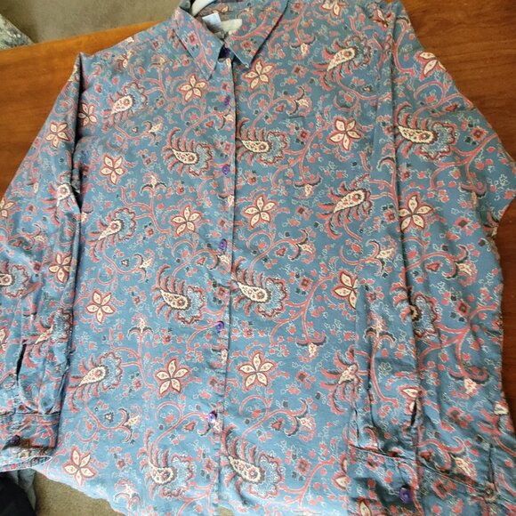 Territory Ahead Blue Paisley Shirt XL - Picture 5 of 11